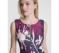 Dkny Women's Sleeveless Crewneck A-Line Midi Dress