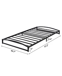 homfan Heavy Duty Metal Platform Bed Frame, 6 Inch Low Profile, Floor Bed, Strong Steel Slats, Under Bed Storage, Easy Assembly, No Box Spring Needed
