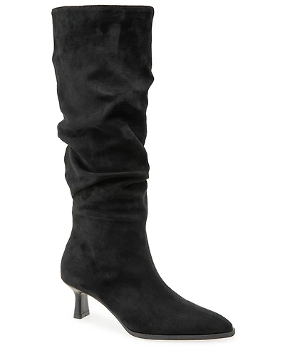 Kensie Women's Ulysse Slouch Knee-High Kitten Heel Boot