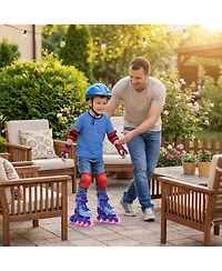 Costway Kids Inline Skates for Boys Girls, Adjustable Illuminating Roller