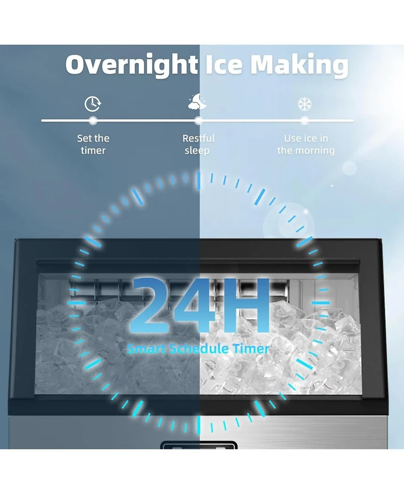 Cowsar Commercial Ice Maker, 265 lbs. Ice Production Daily