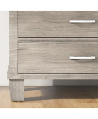 homfan 31.5"W x 15.75"D 45.5"H 6-Drawer Vertical Storage Chest Dresser with Engineered Wood