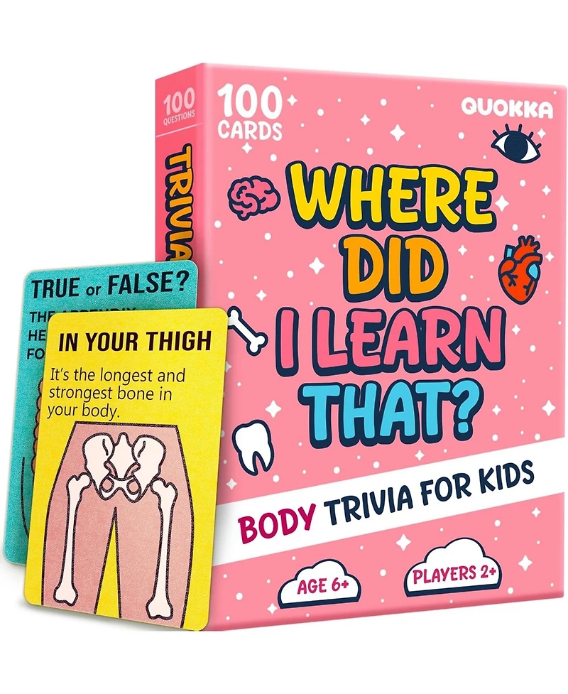 Quokka Trivia Games for Kids - Fun Card Game Family Night Educational Cards Kids, and Adults