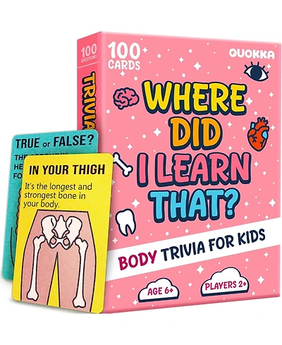Quokka Trivia Games for Kids - Fun Card Game Family Night Educational Cards Kids, and Adults