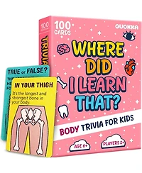 Quokka Trivia Games for Kids - Fun Card Game Family Night Educational Cards Kids, and Adults