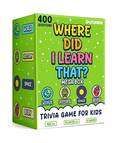 Quokka Trivia Games for Kids - Fun Card Game Family Night Educational Cards Kids, and Adults