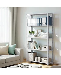 homfan 5 Tier Storage Shelf, 68 Inch Heavy Duty Metal Shelving Unit with Adjustable Shelves for Kitchen or Pantry