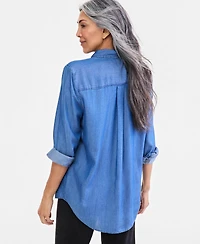 Style & Co Petite Collared Neck Shirt, Macy's Exclusive