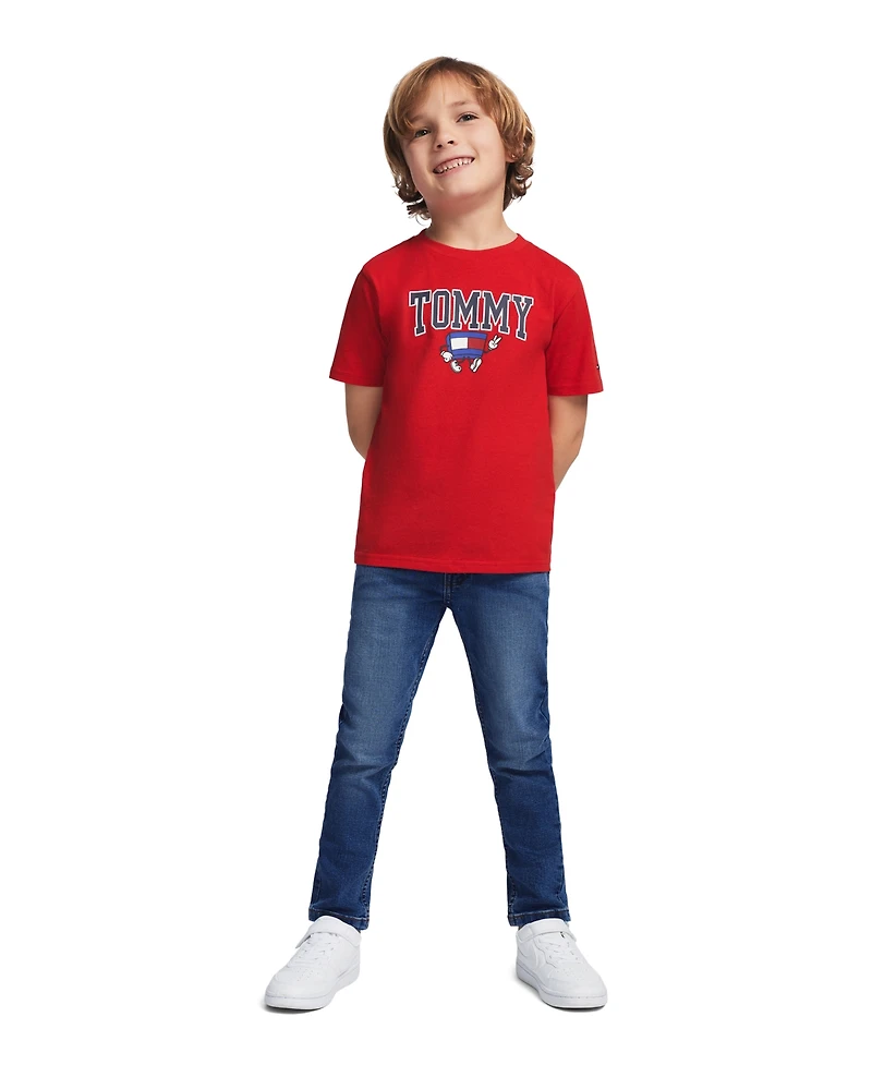 Tommy Hilfiger Boys' 2T-7 Graphic Mascot Short-Sleeve T-Shirt