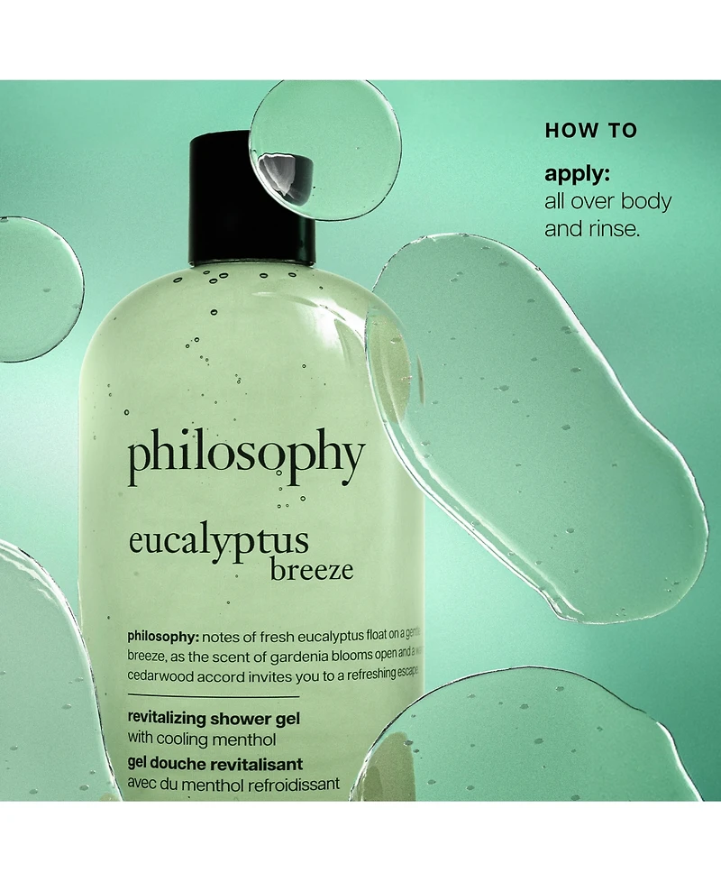 philosophy Revitalizing Eucalyptus Breeze Shower Gel, 16 oz.