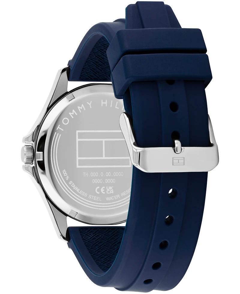 Tommy Hilfiger Men's Quartz Navy Silicone Strap Watch 42mm