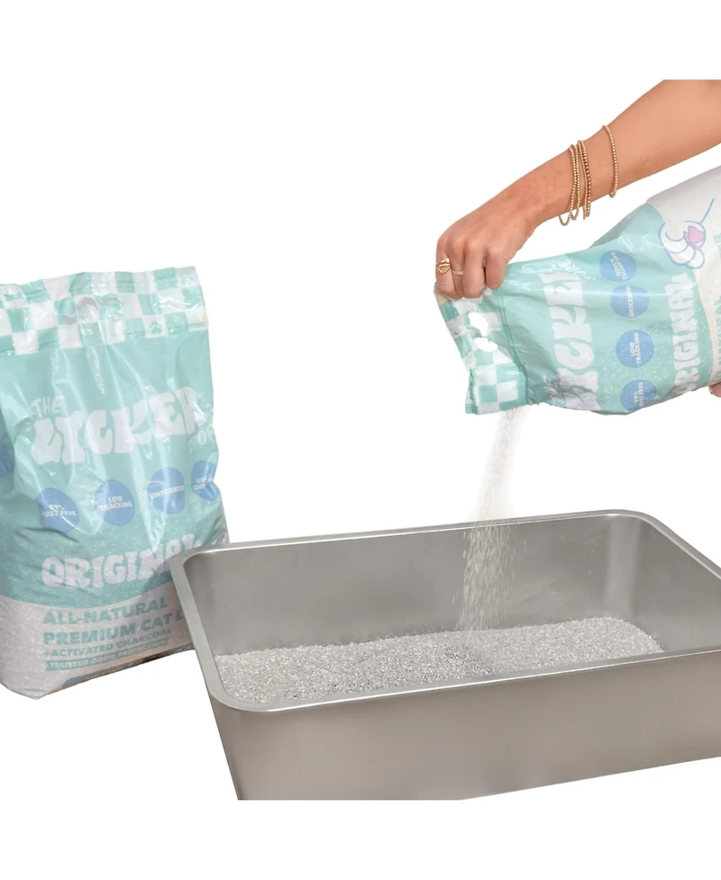 The Licker Store Unscented Premium Clumping Bentonite Clay Cat Litter Activated Charcoal