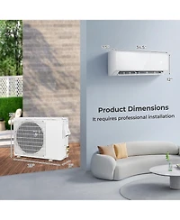 Sugift 12000 Btu 22 SEER2 Wi-Fi Enabled Mini Split Air Conditioner and Heat Pump