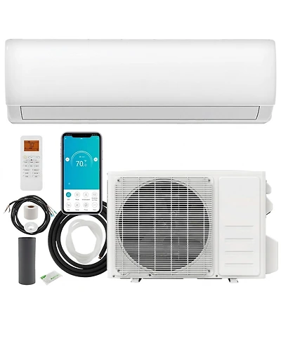 Sugift 11500 Btu 17 SEER2 115V Wifi Mini Split Air Conditioner and Heater Pump System, White
