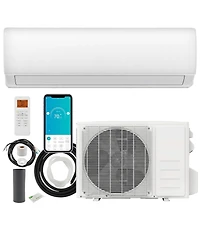 Sugift 11500 Btu 17 SEER2 115V Wifi Mini Split Air Conditioner and Heater Pump System, White
