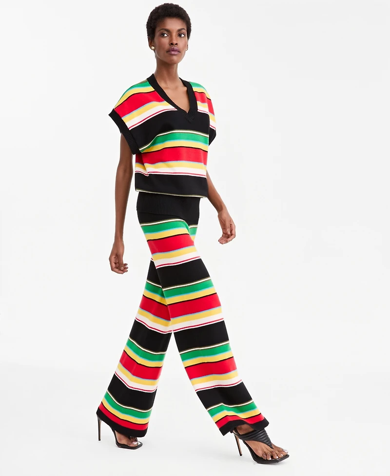 Theophilio X Macy's Women's Striped High-Waisted Wide-Leg Pants, Exclusive