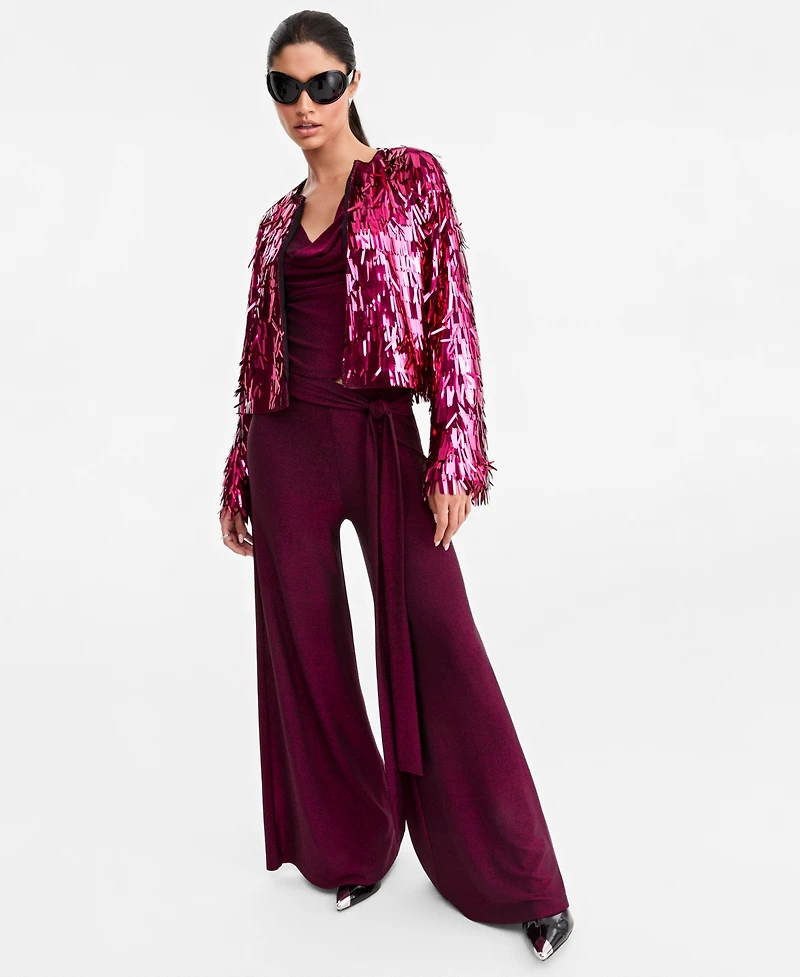 Lapointe X Macy's Women's Allover-Sequin Cropped Jacket, Exclusive
