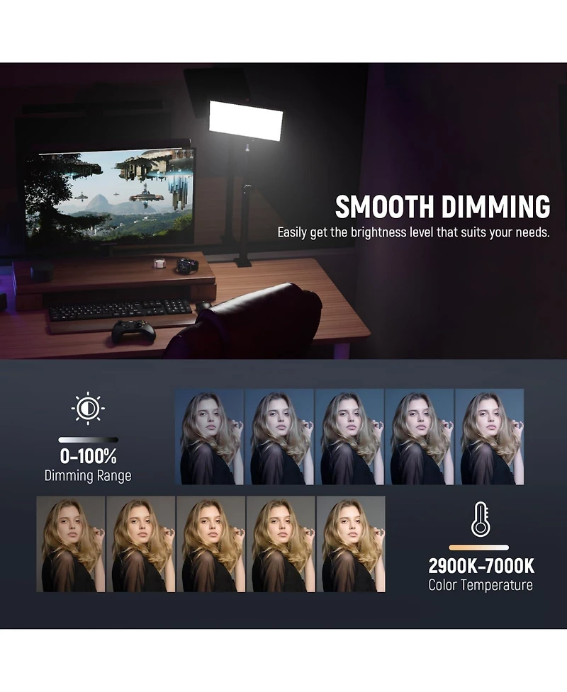Neewer GL25B Led Video Light with 25W, 7000K, CRI98