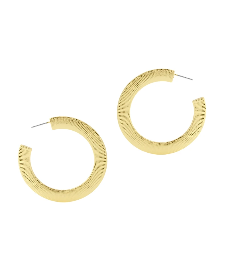 Steve Madden Gold Boho Snake Chain Hoop Earrings