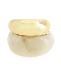 Steve Madden Cream Boho Chunky Resin Duo Ring Set