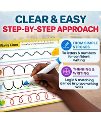 Quokka Tracing Books for Kids Ages 3-5 – Dry Erase Activity Books for Kids Ages 3-5 - Writing Practice Workbook with Markers