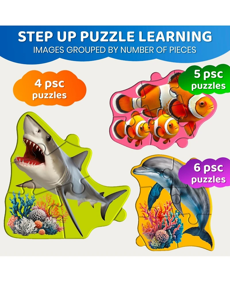 Quokka Step Up Magnetic Puzzles for Toddlers 1-3, Animal Puzzle Set One Book, Screen-Free Travel Games Kids 3-5 and Preschoolers