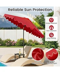 Gouun 9-Foot Solar Led Patio Umbrella with Weighted Base