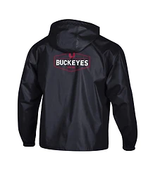 Champion Men's Black Ohio State Buckeyes Delay Packable Half-Zip Jacket