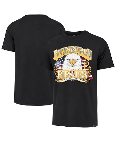 '47 Brand Men's Black Pittsburgh Pirates Americana Eagle T-Shirt