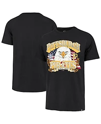 '47 Brand Men's Black Pittsburgh Pirates Americana Eagle T-Shirt