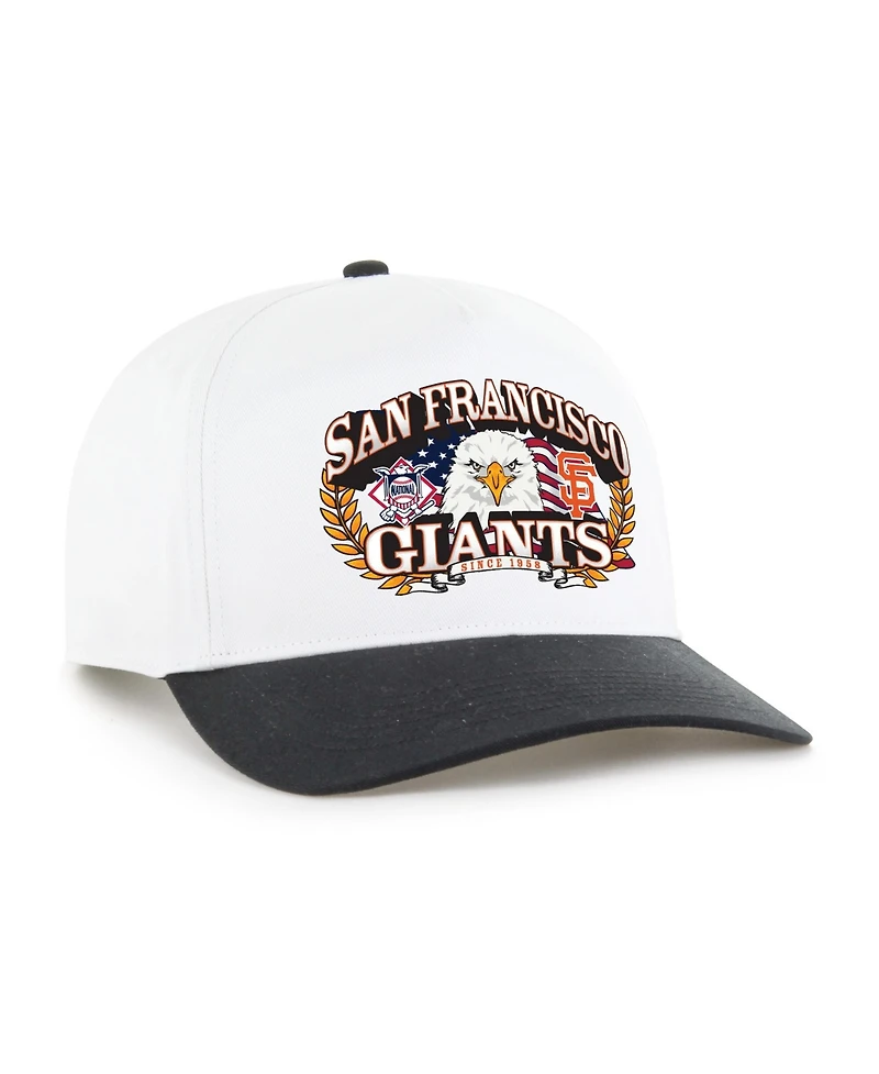 '47 Brand Men's White/Black San Francisco Giants Americana Eagle Hitch Adjustable Hat