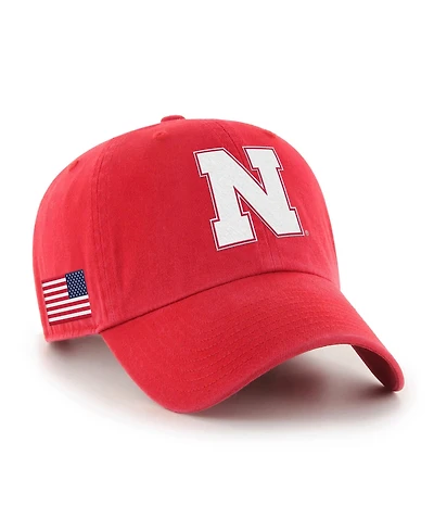 '47 Brand Men's Scarlet Nebraska Huskers Americana Heritage Clean Up Adjustable Hat