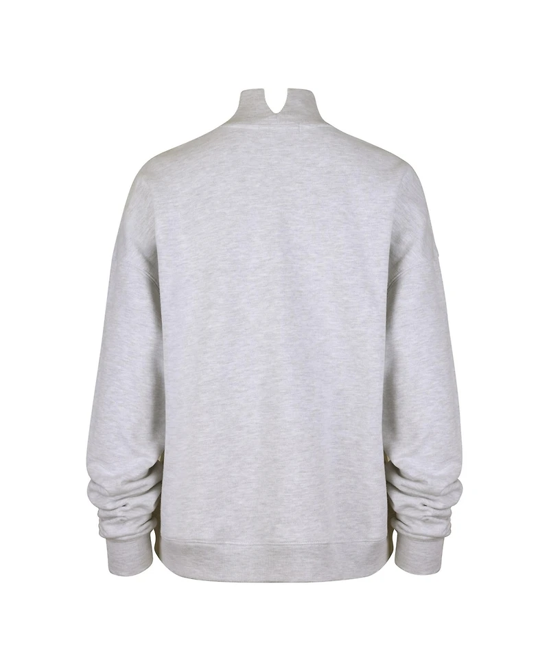 '47 Brand Women's Gray Minnesota Vikings Subtle Muse Mock Neck Sweatshirt
