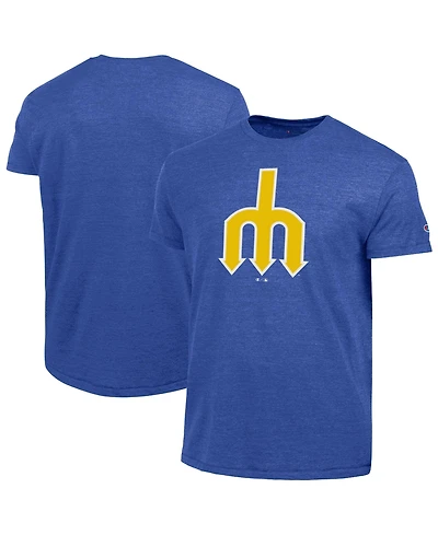 Champion Men's Royal Seattle Mariners Cooperstown Logo Tri-Blend T-Shirt