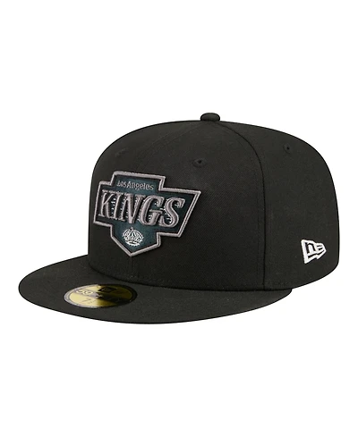 New Era Men's Black Los Angeles Kings Color Pop 59FIFTY Fitted Hat