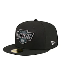 New Era Men's Black Los Angeles Kings Color Pop 59FIFTY Fitted Hat