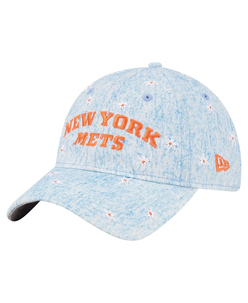 New Era Women's Light Blue New York Mets Daisy All Over 9TWENTY Adjustable Hat