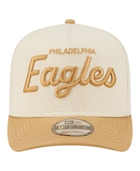 New Era Men's Cream Philadelphia Eagles Herringbone 9FIFTY A-Frame Snapback Hat