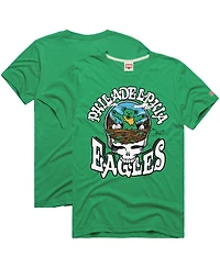 Homage Men's Kelly Green Philadelphia Eagles Nfl x Grateful Dead Tri-Blend T-Shirt