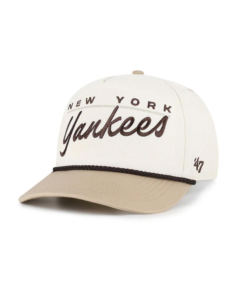 '47 Brand Men's Natural/Tan New York Yankees Neutral Terrain Hitch Rope Adjustable Hat