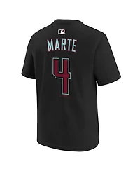 Nike Big Boys and Girls Ketel Marte Black Arizona Diamondbacks Name & Number T-Shirt