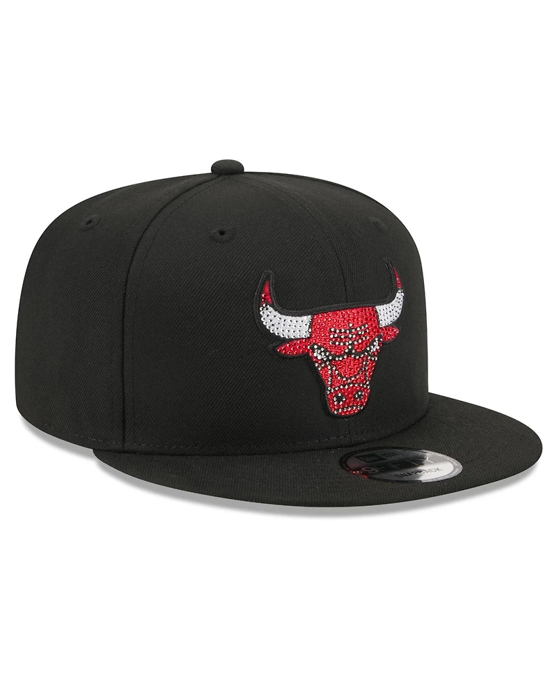 New Era Men's Black Chicago Bulls 2026 Nba Draft Crystal 9FIFTY Snapback Hat
