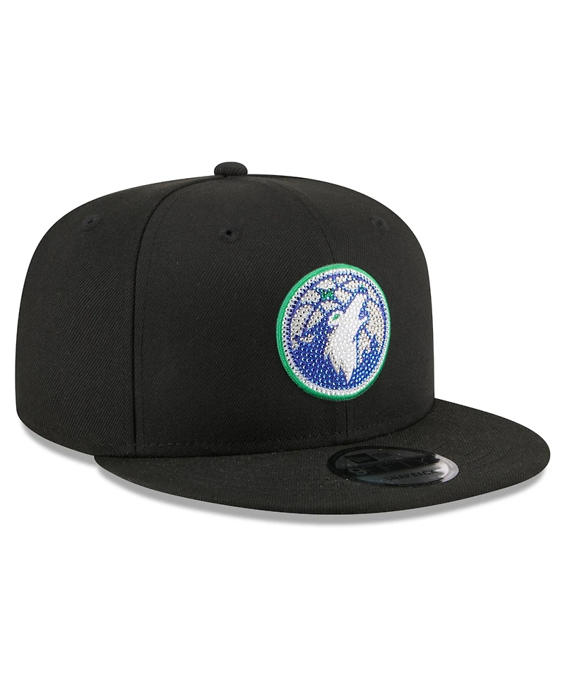 New Era Men's Black Minnesota Timberwolves 2026 Nba Draft Crystal 9FIFTY Snapback Hat