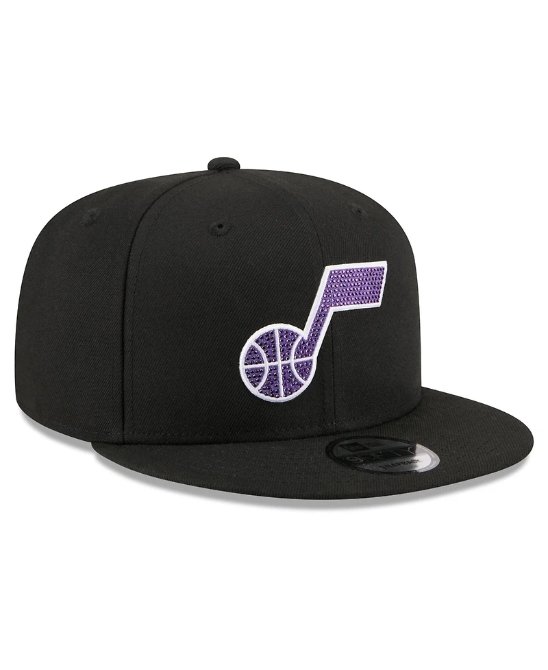 New Era Men's Black Utah Jazz 2026 Nba Draft Crystal 9FIFTY Snapback Hat
