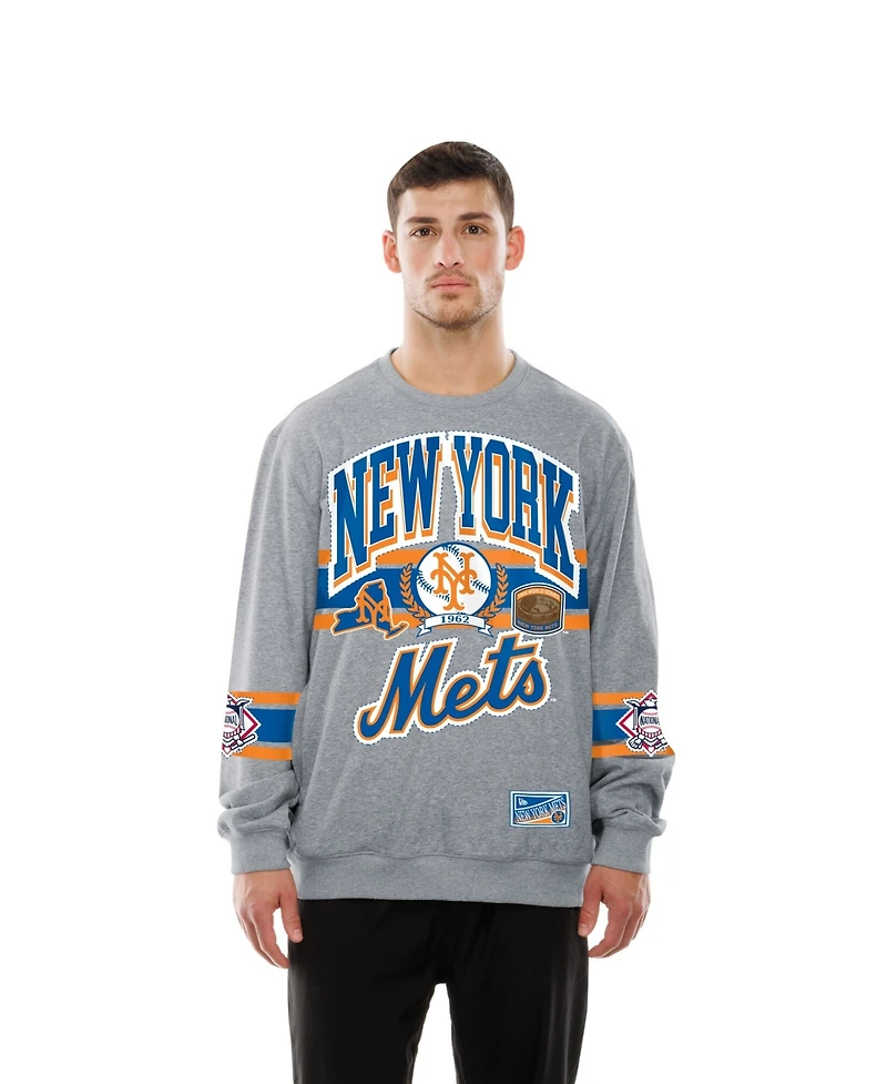New Era Men's Gray York Mets Sport Classics Sweatshirt