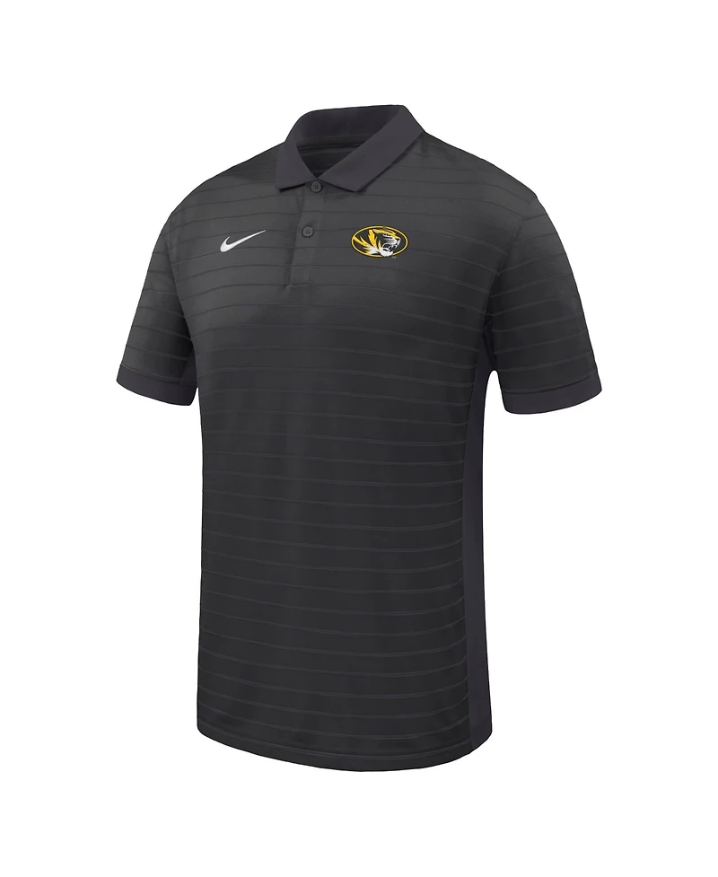 Nike Men's Black Missouri Tigers Victory Stripe Dri-fit Polo Shirt