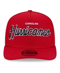 New Era Men's Red Carolina Hurricanes Script 9FIFTY A-Frame Snapback Hat