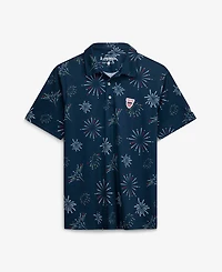 Chubbies Men's Navy The Rockets Rad Glare Performance Polo Shirt
