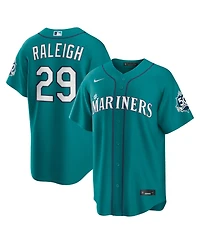 Nike Men's Cal Raleigh Teal Seattle Mariners Alternate 50th Season Patch Stadium Jersey