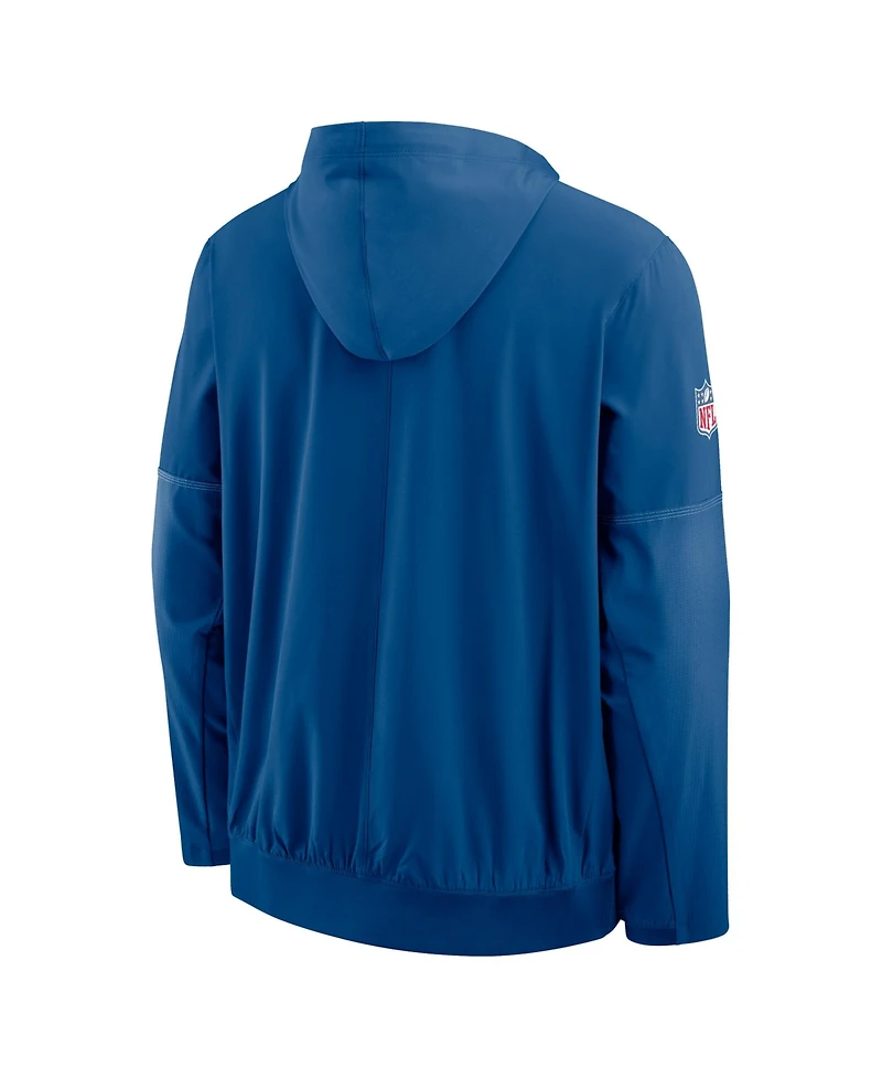 Nike Men's Royal Indianapolis Colts Sideline Anorak Half-Zip Hooded Jacket